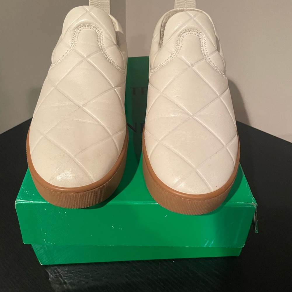 BOTTEGA VENETA Cream Quilted Sneakers